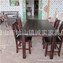 【厂家直销餐桌】配套实木餐桌、合适农庄餐厅餐桌、实木餐台