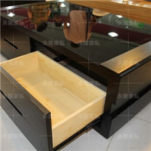 钢化玻璃茶几简约茶几现代水曲柳贴皮实木高贵典雅特价人造板