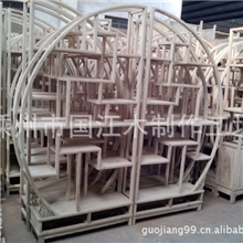 实木家具背景隔断、花格隔断；愽古架,