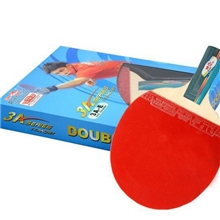 包邮正品双鱼3A-C乒乓球拍三星横拍五层底板双面反胶