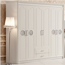 顾氏木业99#韩式衣柜法式衣柜欧式衣柜实木衣柜田园6门衣柜