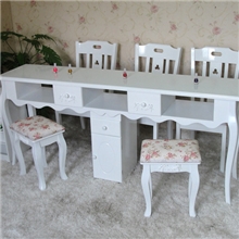 1.8米美甲桌烤漆美甲桌白色专业美甲桌美甲桌3人美甲桌