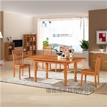 信德成SNM实木家具实木餐桌家用折叠餐桌客厅可伸缩餐桌饭桌T-900