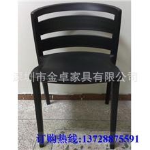 热销时尚快餐椅时尚大方靠背横条塑胶快餐椅PP环保塑胶椅
