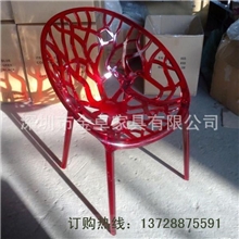 新款一次成型透明椅水晶椅PC塑胶餐椅亚克力椅