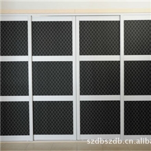 四移门整体衣柜-黑白色衣柜简易衣柜