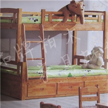 柏木儿童家具子母床批发高低床双层床批发全实木家具批发