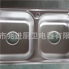 【厂家直销】多功能厨房水槽菜盆不锈钢一体成型7540配全钢下水