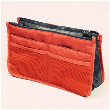 girldorm可收纳时尚化妆包新款韩版双层双拉链丝绵化妆包