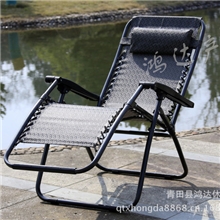 【厂家直销】豪华/时尚/午休圆管特斯林折叠休闲椅躺椅批发