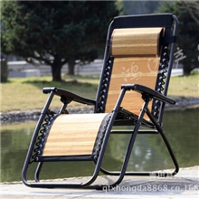 【厂家直销】精品午休/户外/沙滩圆管竹条折叠凉椅休闲躺椅批发