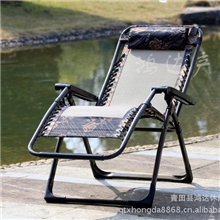 【厂家直销】户外/午休/豪华方脚包边提花休闲椅特斯林折叠躺椅