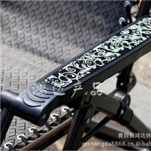 【厂家直销】户外/时尚/折叠方脚特斯林花纹护手休闲椅躺椅批发