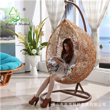 藤佳人印尼进口真藤吊篮藤椅秋千椅藤编吊篮鸟巢吊椅室内
