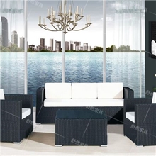 五金户外藤艺藤椅藤编双人藤椅佛山乐从户外家具厂913