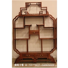 圖龍明清仿古实木家具榆木中式花瓶样式博古架特色展示架