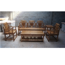 明清仿古实木家具榆木太师椅沙发榫卯结构五件套沙发