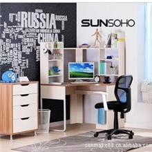 sunmake时尚转角带书架电脑桌/工作桌/宜家简约D370WT