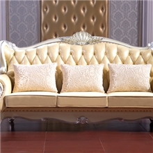 别墅大户型欧式真皮沙发实木雕刻酒店会所法式美式组合沙发F8008