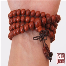 佛珠批发畅销款印度小叶紫檀佛珠同料顺纹108颗6mm货源稳定