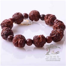 厂家直销精品印度小叶紫檀同木料刻貔貅佛珠手链手串15mm