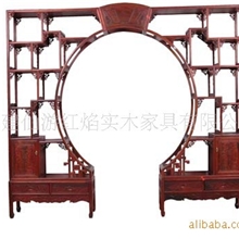 批发鸡翅木家具明清古典家具隔断博古架