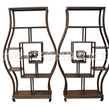 红木家具，仿古家具，古典家具，鸡翅木博古架，花瓶博古架