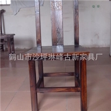 厂家直销餐厅餐椅松木碳化椅子炭烧餐椅实木椅子仿古椅子