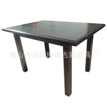 厂家直销防腐碳化餐桌火烧餐台餐厅酒店啤酒广场松木餐桌