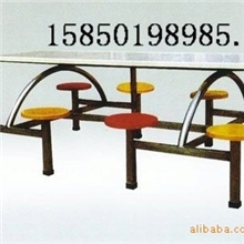 供应快餐桌食堂餐桌八人位餐桌圆凳餐桌