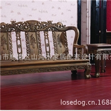 长期供应美式董事长办公室沙发美式转角不规则布艺沙发现货批发