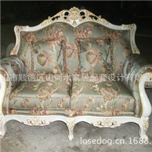 专业生产描金佛山大型美式会所沙发双人美式多功能沙发