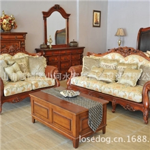 热销生产105特价组合沙发时尚美式沙发组合酒店美式新古典沙发