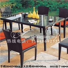 厂家直销仿藤编制餐桌餐椅藤艺家具藤椅