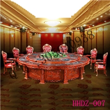 酒店家用豪华电动餐桌实木制作、别墅餐厅厂家供货电动餐台质量