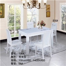 【特价烤漆餐桌540-580元】时尚欧式玫瑰实木大理石家用餐桌