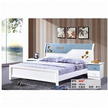 【活动价】双人床1.5米双人床1.8米白色烤漆床彩色休闲木床