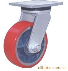 供应5寸6寸8寸中重型铁芯聚氨酯脚轮