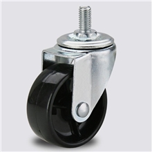 优质黑色PP塑料轮脚轮，带有丝杆，便于安装