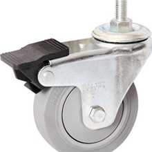 中型丝杆双刹超级人造胶刹车轮