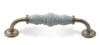 陶瓷双孔拉手柜子拉手陶瓷合金仿古青铜色大量现货