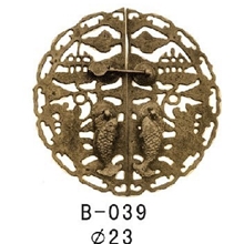 铜配件镂空圆拉手明清代定做纯铜配件