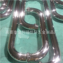 专业订制各种桑拿蒸汽淋浴房门把手L形不锈钢玻璃浴室门拉手