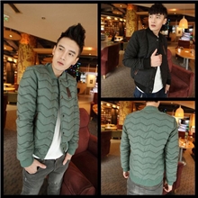 2013冬装新款潮男时尚夹克保暖棉衣波浪纹加厚男士潮流外套