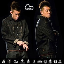 福神原色赤耳加厚牛仔外套陈冠希示范EVISU牛仔夹克男装批发