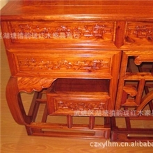 禧韵珑红木家具缅甸花梨冰花格办公桌需定做多种款式