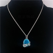 庄正饰品批发高档猫眼石吊坠项链锁骨链D1315