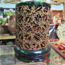 小兴安岭山核桃皮笔筒|工艺品笔筒|特色材料笔筒