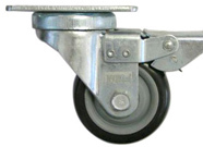 厂家供应高品质3寸平板式万向带刹车脚轮