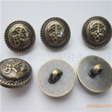 供应高档仿金属塑料电镀纽扣复古纽扣青铜纽扣120718mm